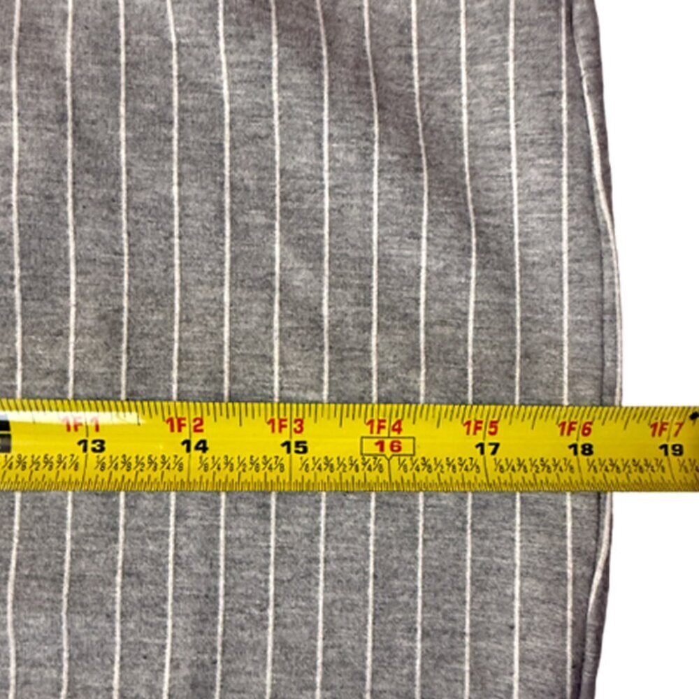 Baccini Gray White Striped Pencil Skirt Size L - Picture 10 of 10